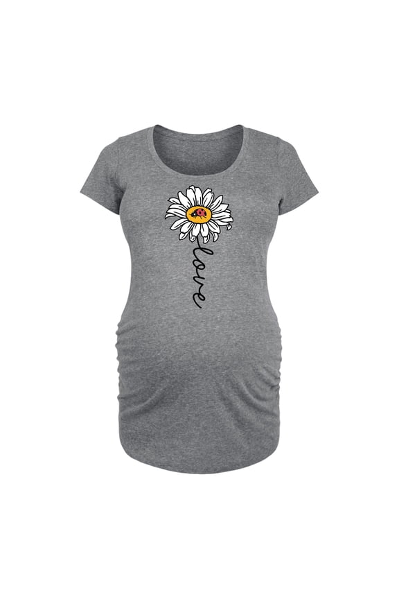 - Love Daisy Ladybug - Women's Maternity Scoop Neck Graphic T-Shirt