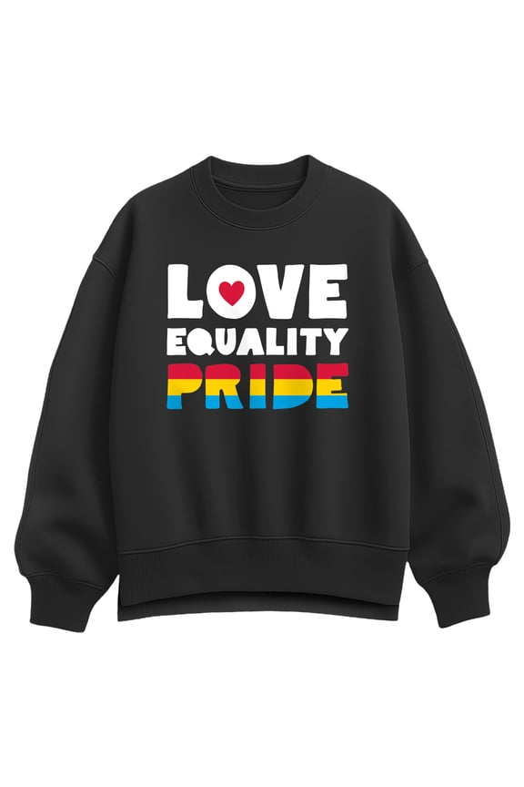 - Love Equality Pride - Women's Oversized Fleece Crew Sweatshirt