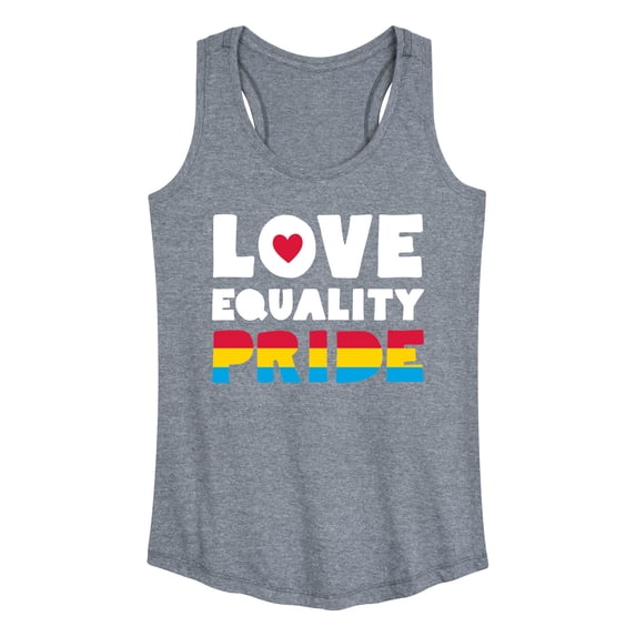 Instant Message - Love Equality Pride Graphic Racerback Tank
