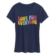 thumbnail image 1 of Instant Message - Love For Everyone - Women's Short Sleeve Graphic T-Shirt, 1 of 6