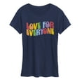 thumbnail image 1 of Instant Message - Love For Everyone - LGBT Pride Ally - Women's Short Sleeve Graphic T-Shirt, 1 of 6