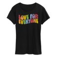 thumbnail image 1 of Instant Message - Love For Everyone - LGBT Pride Ally - Women's Short Sleeve Graphic T-Shirt, 1 of 6