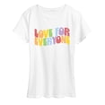 thumbnail image 1 of Instant Message - Love For Everyone - Women's Short Sleeve Graphic T-Shirt, 1 of 6