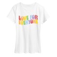 thumbnail image 1 of Instant Message - Love For Everyone - Women's Short Sleeve Graphic T-Shirt, 1 of 6