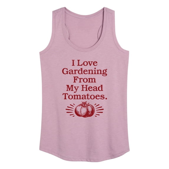 Instant Message - Love Gardening From Head Tomatoes - Women's Racerback Tank Top