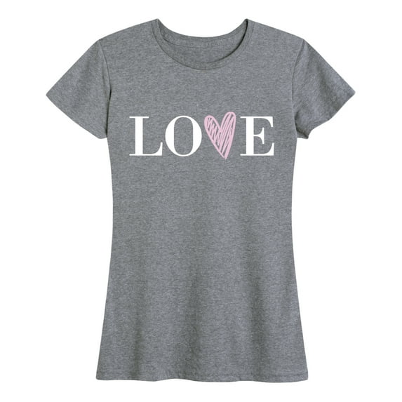 Instant Message - Love Heart V - Women's Short Sleeve Graphic T-Shirt