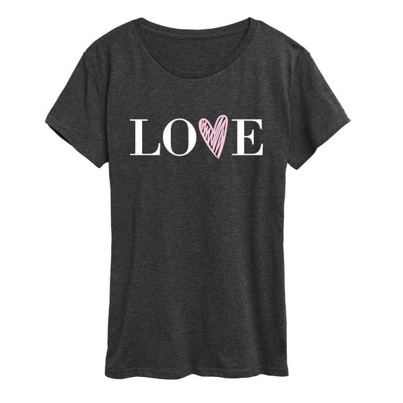 Instant Message - Love Heart - Women's Short Sleeve Graphic T-Shirt