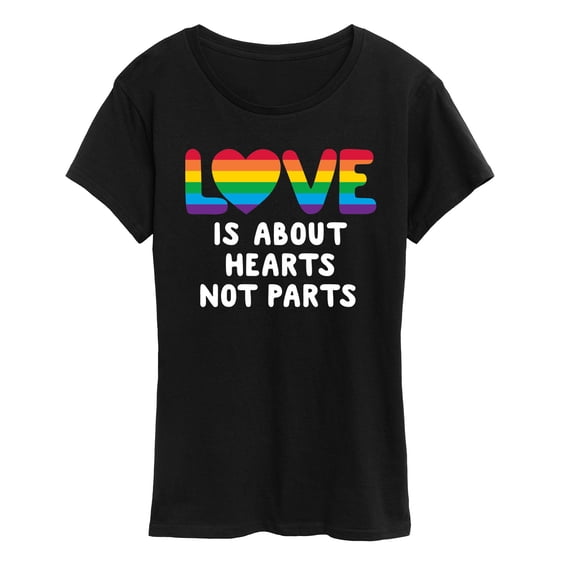 Instant Message - Love Hearts Not Parts - Women's Short Sleeve Graphic T-Shirt