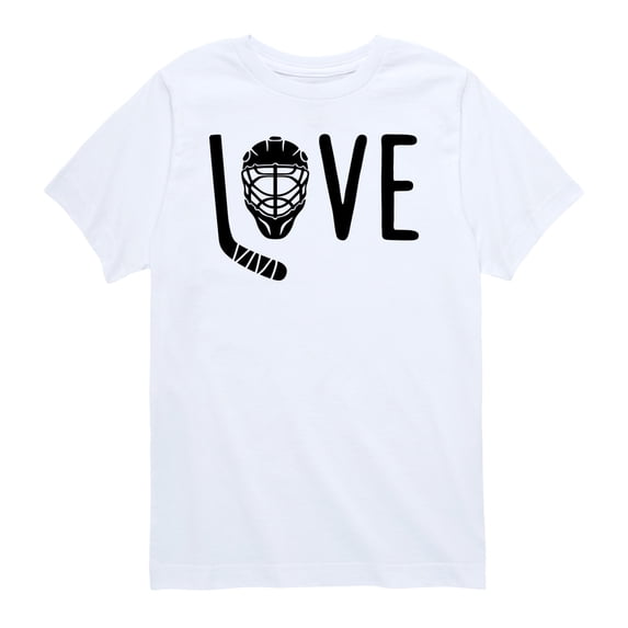 Instant Message - Love Hockey - Toddler Boys Short Sleeve Graphic T-Shirt