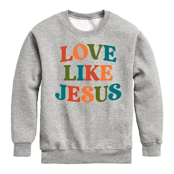 Instant Message - Love Like Jesus - Toddler & Youth Crewneck Fleece Sweatshirt