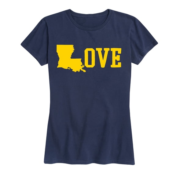 Instant Message - Love Lousiana Shapeouisiana Mardis Gras Drinking - Women's Short Sleeve Graphic T-Shirt