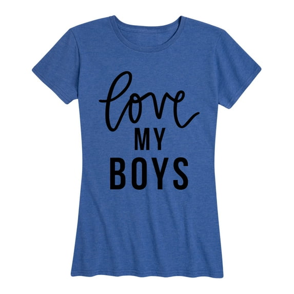 Instant Message - Love My Boys - Women's Short Sleeve Graphic T-shirt