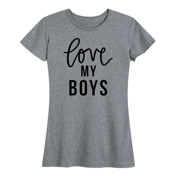 Instant Message - Love My Boys - Women's Short Sleeve Graphic T-shirt
