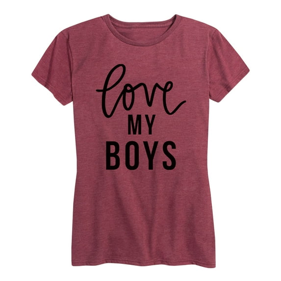 Instant Message - Love My Boys - Women's Short Sleeve Graphic T-shirt