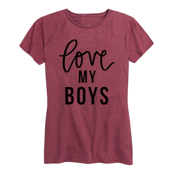 Instant Message - Love My Boys - Women's Short Sleeve Graphic T-shirt