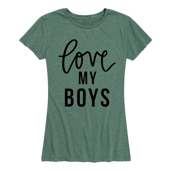 Instant Message - Love My Boys - Women's Short Sleeve Graphic T-shirt