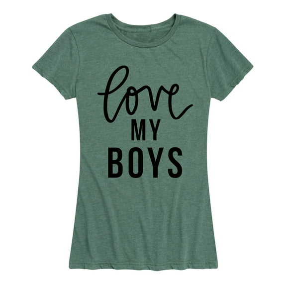 Instant Message - Love My Boys - Women's Short Sleeve Graphic T-shirt
