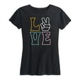 thumbnail image 1 of Instant Message - Love Peace Hand - Women's Short Sleeve Graphic T-Shirt, 1 of 5