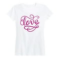 thumbnail image 1 of Instant Message - Love Script  - Valentine Love  Women's Short Sleeve Graphic T-Shirt, 1 of 5