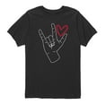 thumbnail image 1 of Instant Message - Love Sign Language - Youth Short Sleeve Tee, 1 of 5