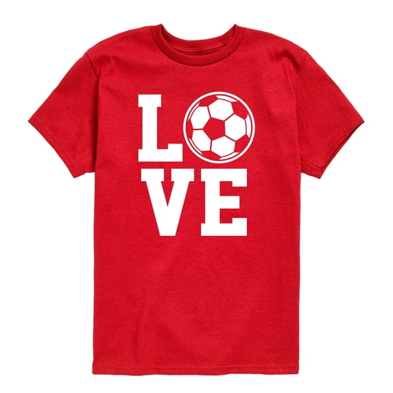 Instant Message - Love Soccer - Toddler Boys Short Sleeve Graphic T-Shirt