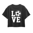 thumbnail image 1 of Instant Message - Love Soccer Short Sleeve Boxy Graphic T-Shirt, 1 of 5