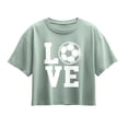 thumbnail image 1 of Instant Message - Love Soccer Short Sleeve Boxy Graphic T-Shirt, 1 of 5