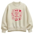 thumbnail image 1 of Instant Message - Love is Always the Answer Oversized Fleece Crew Sweatshirt, 1 of 4