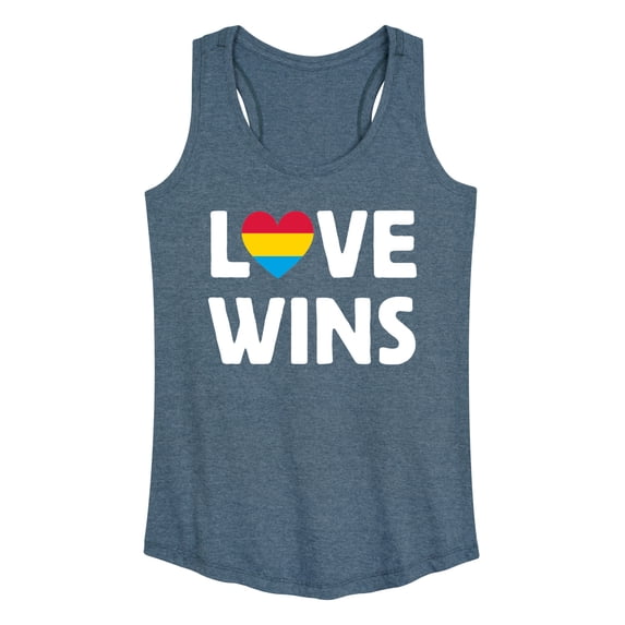 Instant Message - Love Wins Graphic Racerback Tank