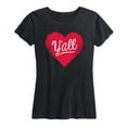 thumbnail image 1 of Instant Message - Love Yall  - Valentine Love  Women's Short Sleeve Graphic T-Shirt, 1 of 5