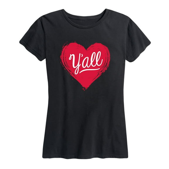 Instant Message - Love Yall - Valentine Love Women's Short Sleeve Graphic T-Shirt
