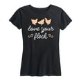 thumbnail image 1 of Instant Message - Love Your Flock Chickens - Women's Short Sleeve Graphic T-Shirt, 1 of 5