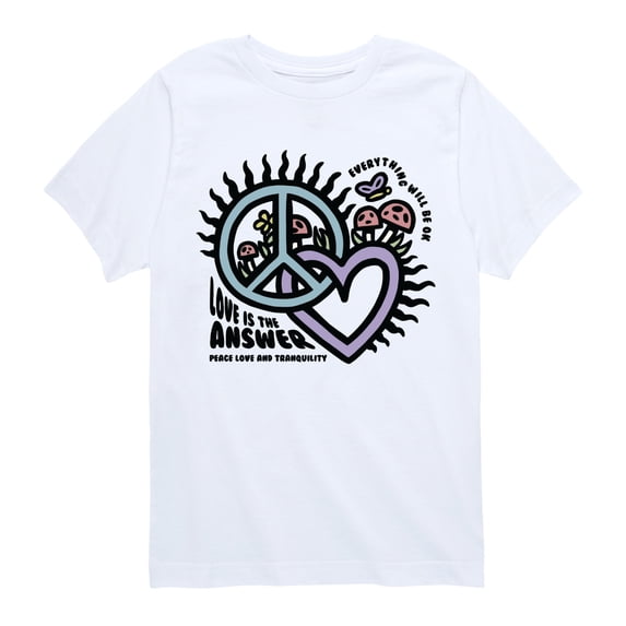 Instant Message - Love is the Answer Short Sleeve Graphic T-Shirt