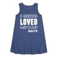 thumbnail image 1 of Instant Message - Loved John 3 16 - Toddler & Youth Girls A-line Dress, 1 of 6