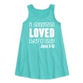 thumbnail image 1 of Instant Message - Loved John 3 16 - Toddler & Youth Girls A-line Dress, 1 of 5