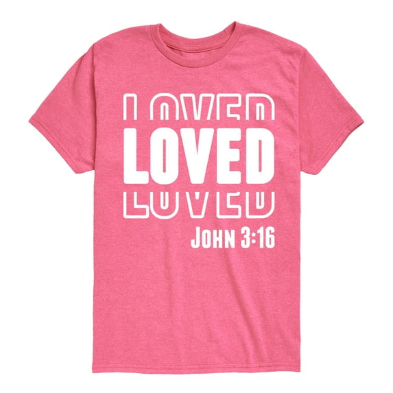 Instant Message - Loved John 3:16 - Toddler & Youth Short Sleeve Graphic T-Shirt