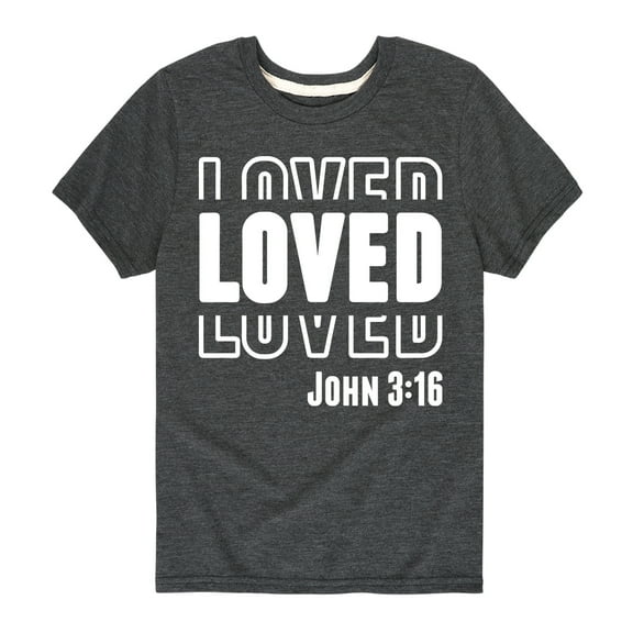 Instant Message - Loved John 3:16 - Toddler & Youth Short Sleeve Graphic T-Shirt