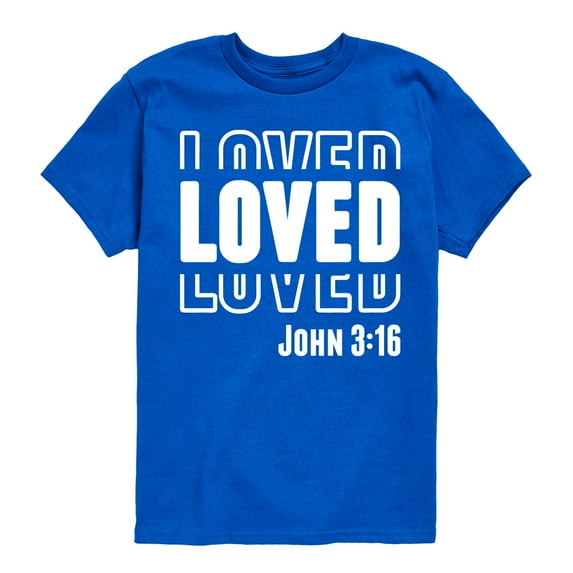 Instant Message - Loved John 3:16 - Toddler & Youth Short Sleeve Graphic T-Shirt