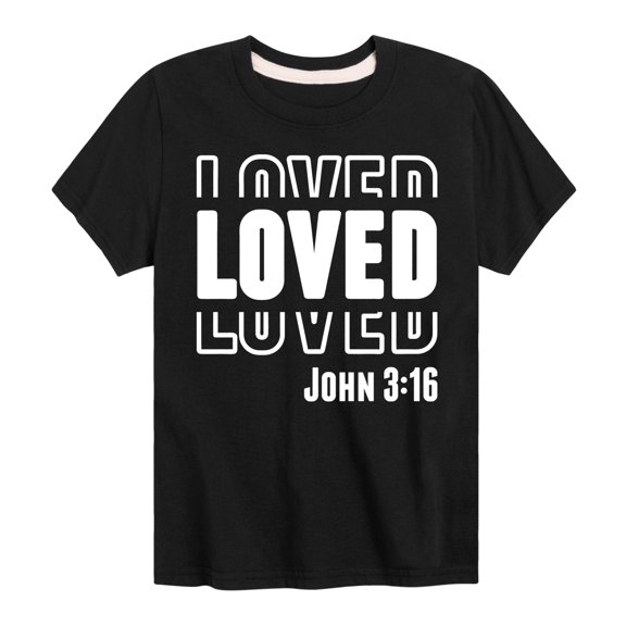 Instant Message - Loved John 3:16 - Toddler & Youth Short Sleeve Graphic T-Shirt