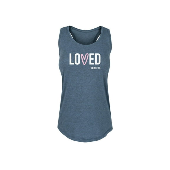 Instant Message - Loved John 3:16 - Women's Racerback Tank