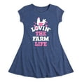 thumbnail image 1 of Instant Message - Lovin The Farm Life - Toddler And Youth Girls Fit And Flare Dress, 1 of 5