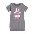 thumbnail image 1 of Instant Message - Lovin The Farm Life - Toddler And Youth Girls Fleece Dress, 1 of 6