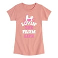 thumbnail image 1 of Instant Message - Lovin The Farm Life - Toddler And Youth Girls Short Sleeve Graphic T-Shirt, 1 of 6
