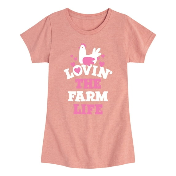 Instant Message - Lovin The Farm Life - Toddler And Youth Girls Short Sleeve Graphic T-Shirt