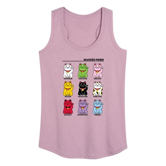 Instant Message - Lucky Cat - Women's Racerback Tank Top