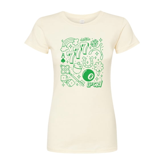 Instant Message - Lucky Cluster - Juniors Fitted Graphic T-Shirt