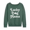 thumbnail image 1 of Instant Message - Lucky Dog Mama - Women's Lightweight French Terry Long Sleeve Shirt, 1 of 6
