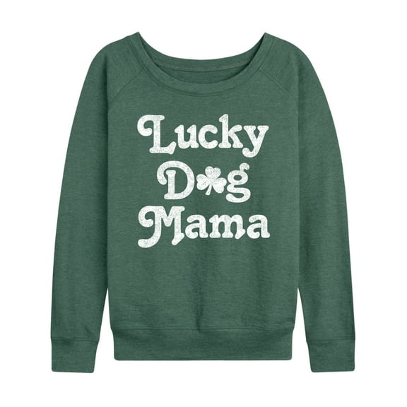 Instant Message - Lucky Dog Mama - Women's Lightweight French Terry Long Sleeve Shirt