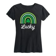 Instant Message - Lucky Green Rainbow - Women's Short Sleeve Graphic T-Shirt