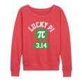 thumbnail image 1 of Instant Message - Lucky Pi - Women's Lightweight French Terry Pullover, 1 of 6